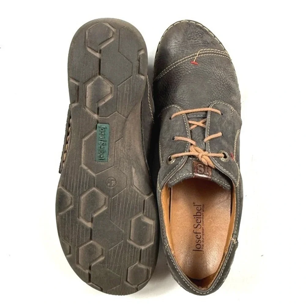 Josef Seibel Fergey 20-Titan Leather Lace Up Shoes Womens Sz 41 /US 10